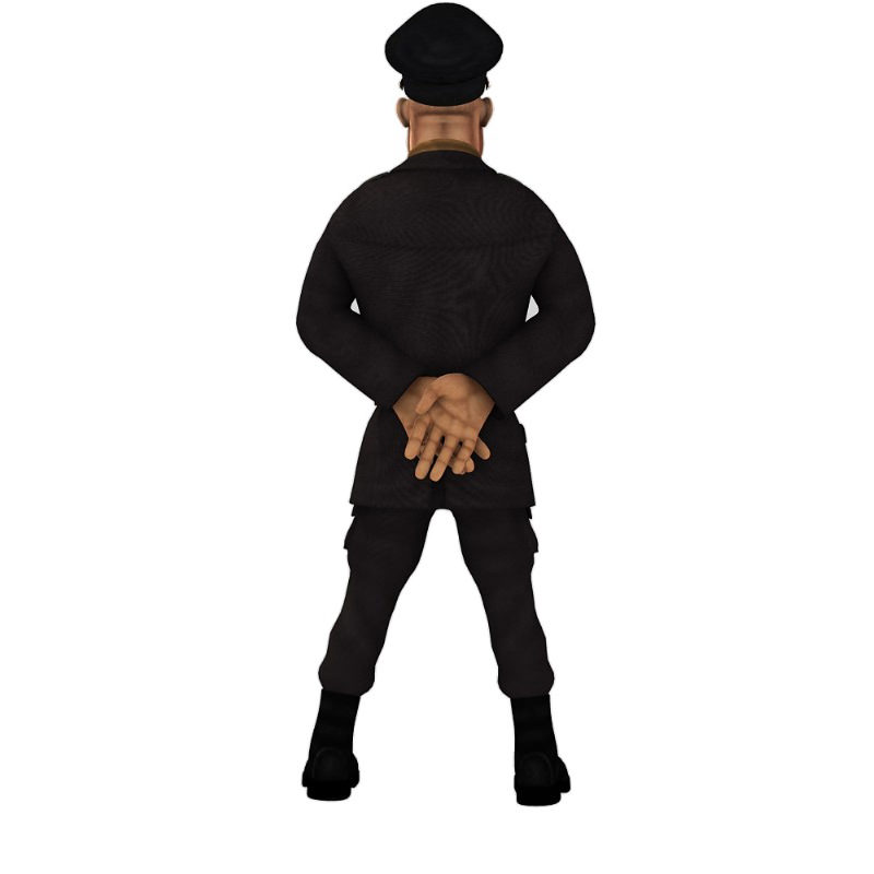 Shtirlec wwii soldier in uniform 3D model_2