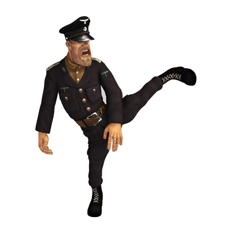 Shtirlec wwii soldier in uniform 3D model_3