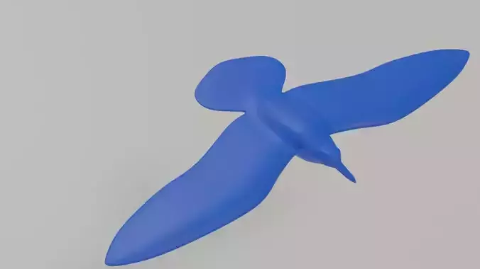 Mewa 3d print bird flying in sky