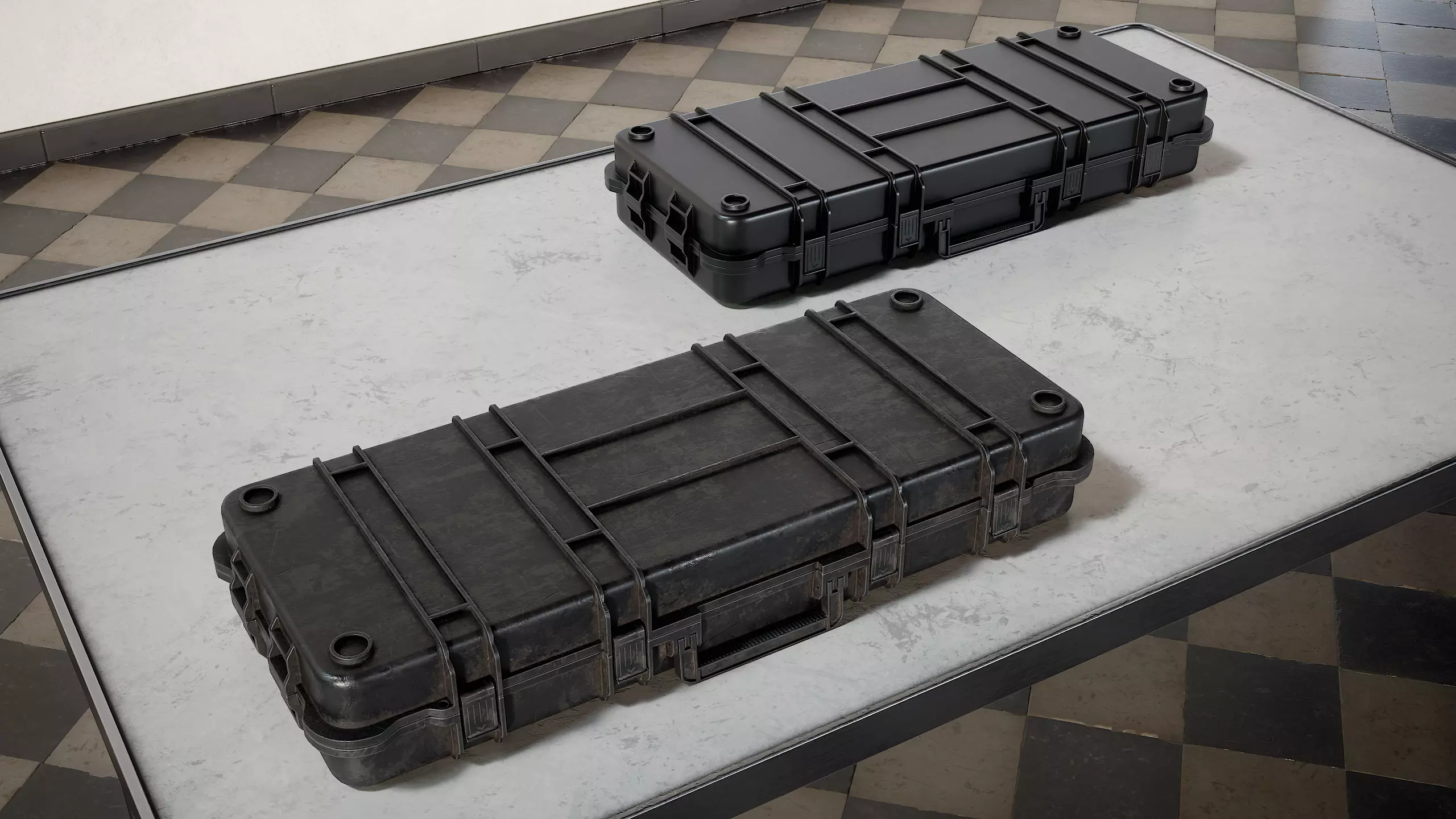 PP-19 Bizon and Case videogame asset Low-poly 3D model_8