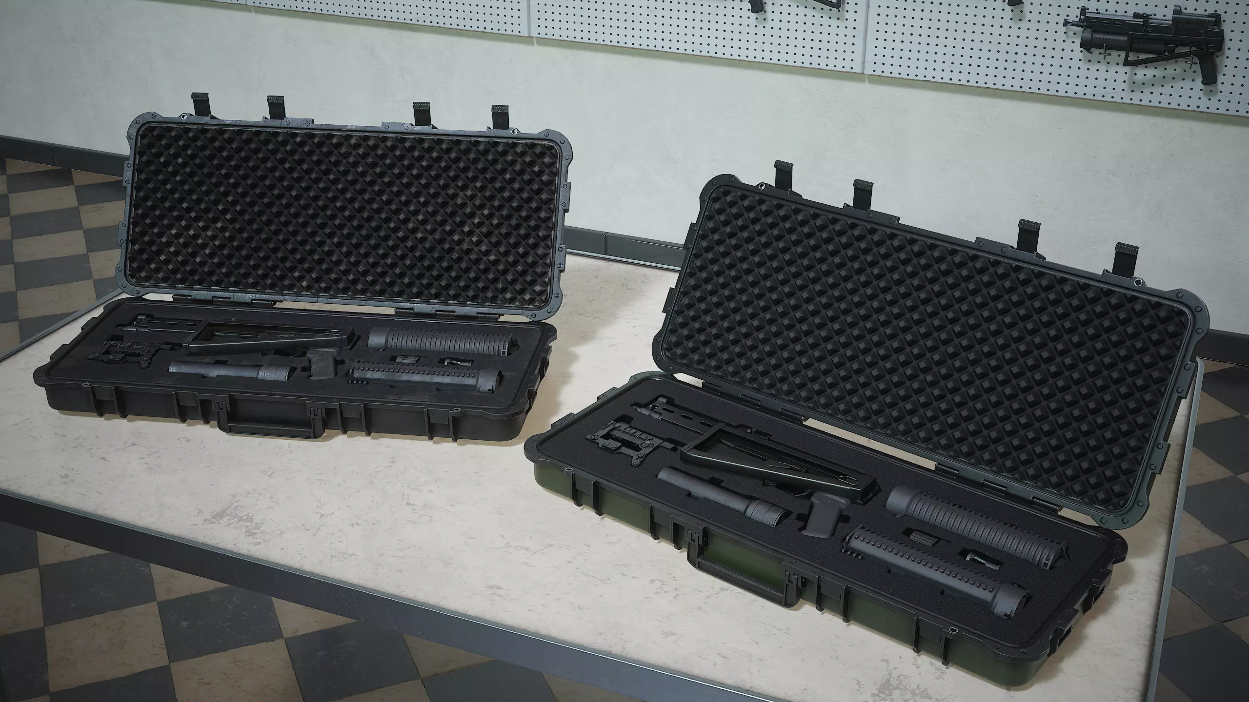 PP-19 Bizon and Case videogame asset Low-poly 3D model_5