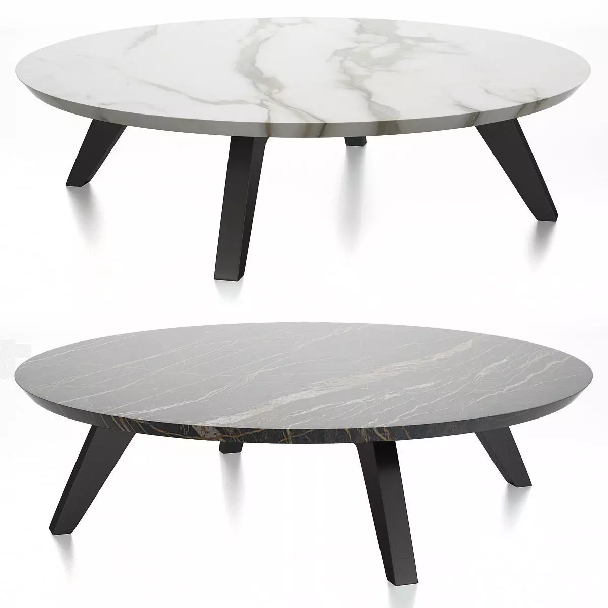 Meroni Colzani MONFORTE ROUND COFFEE TABLE 3d model Low-poly 3D model_0