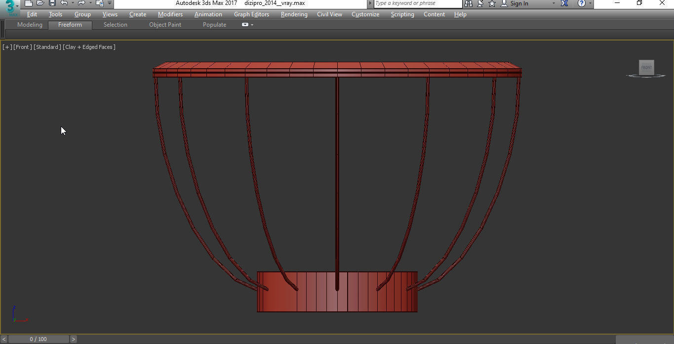 Meroni Colzani BURANO COFFEE TABLE 3d model Low-poly 3D model_3