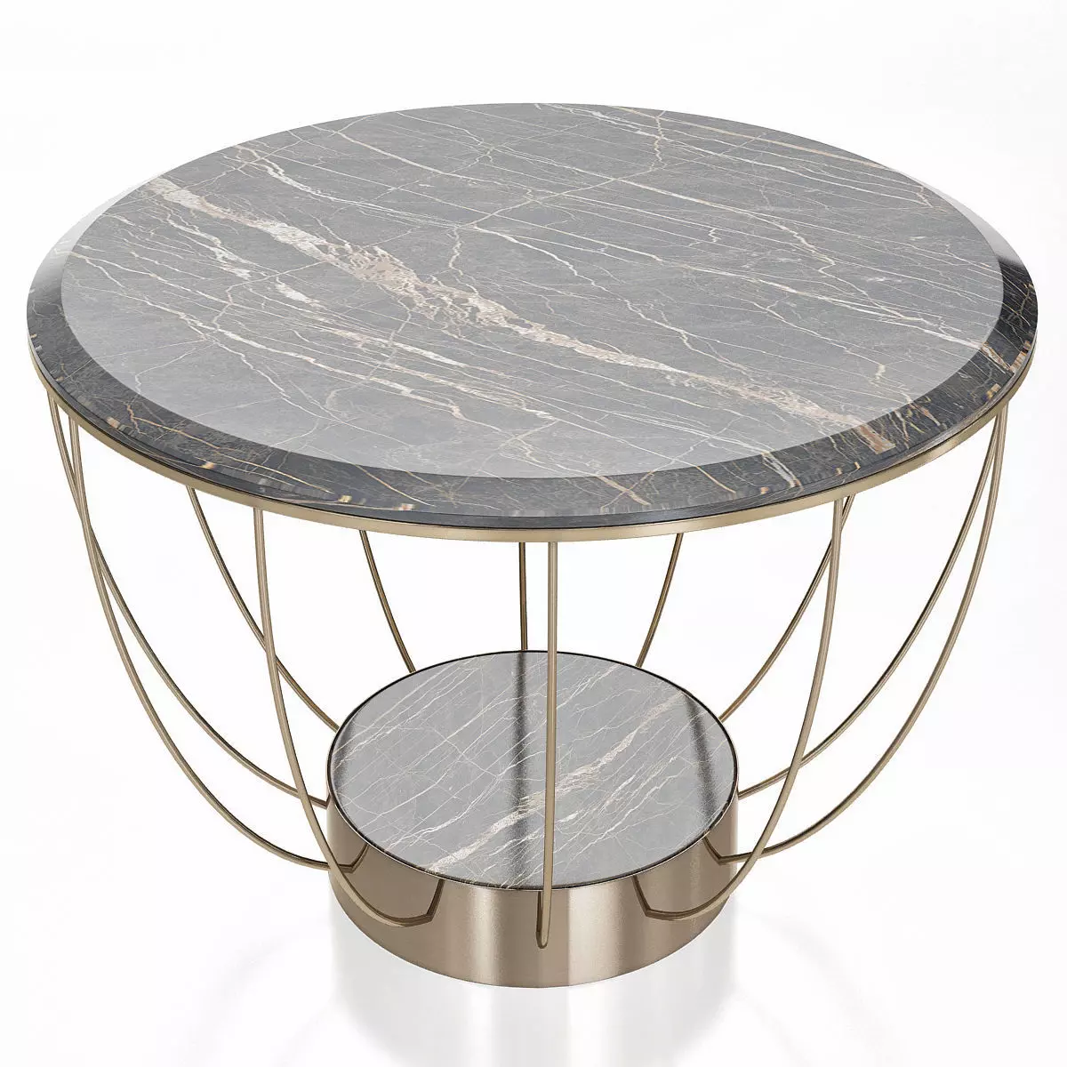 Meroni Colzani BURANO COFFEE TABLE 3d model Low-poly 3D model_0