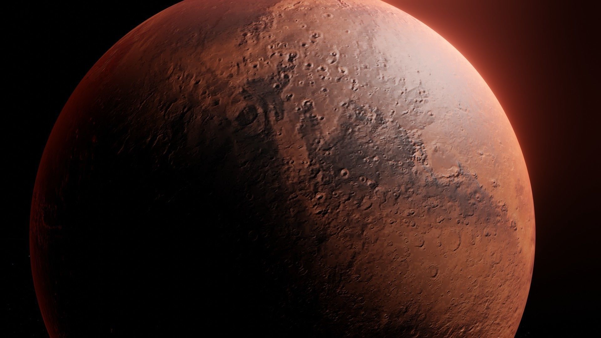 Photorealistic Mars 8k Textures 3D Model Low-poly 3D model_9