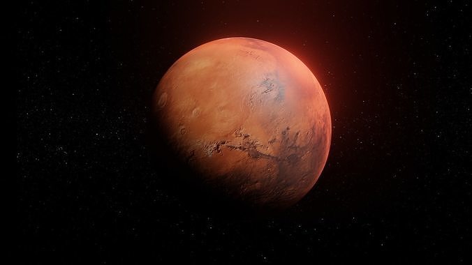 Photorealistic Mars 8k Textures 3D Model Low-poly 3D model