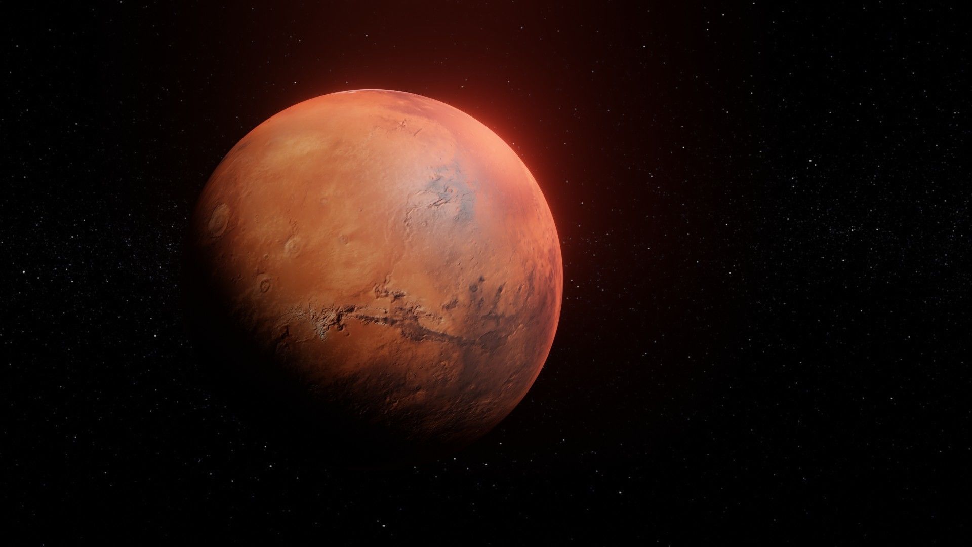 Photorealistic Mars 8k Textures 3D Model Low-poly 3D model_4