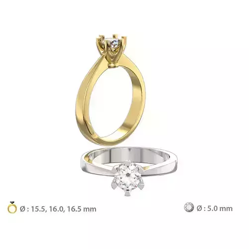 N185 Classic solitare engagement ring
