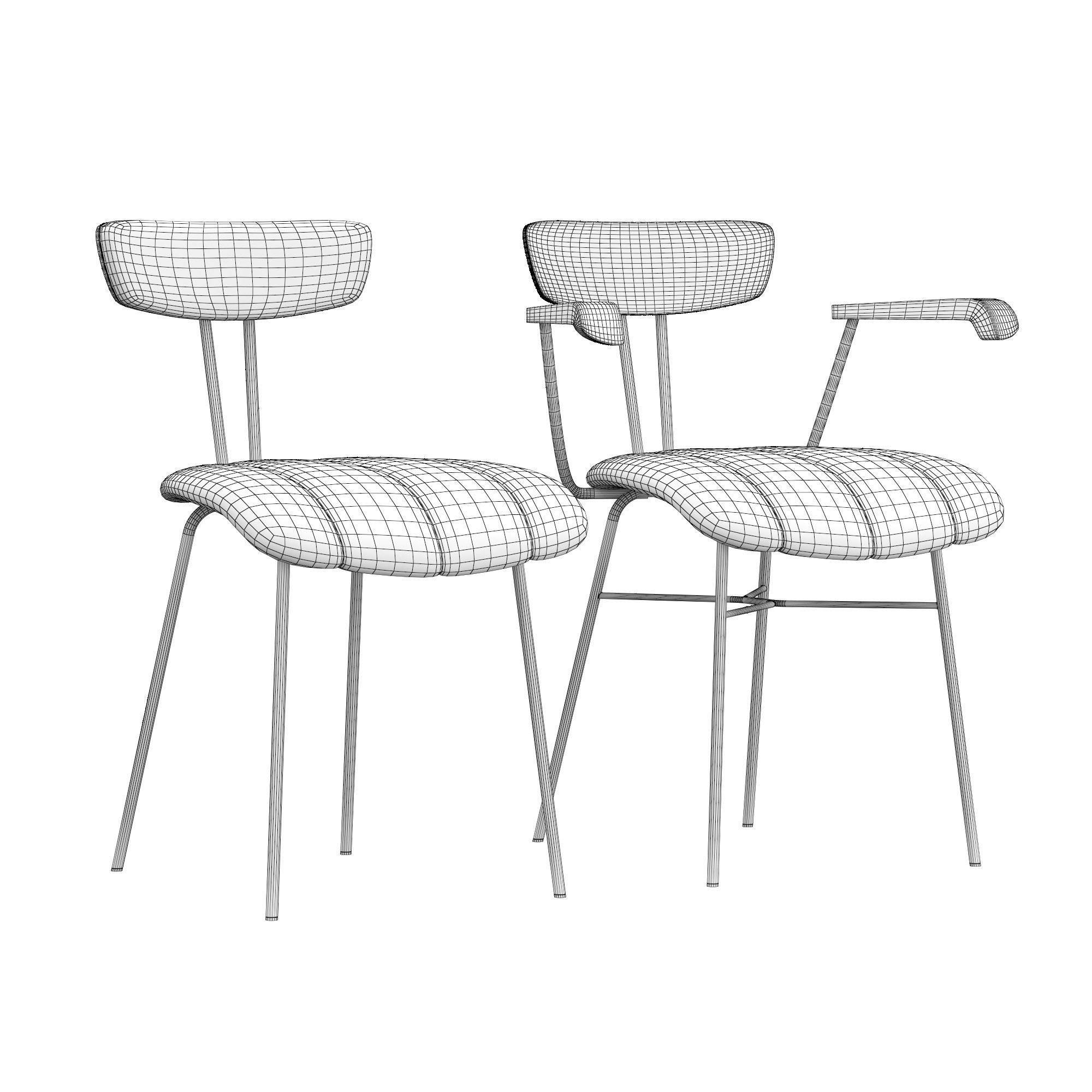 Amy Chair DF WP Low-poly 3D model_9