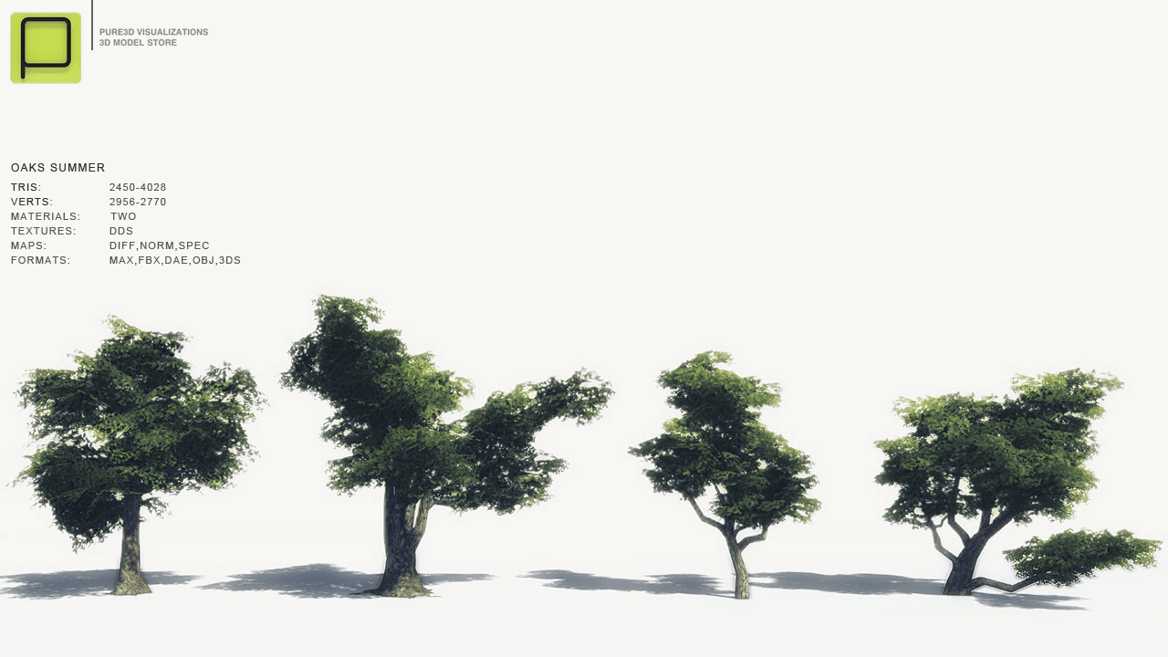 27 Mixed Vegetation Assets For Games Low-poly 3D model_4