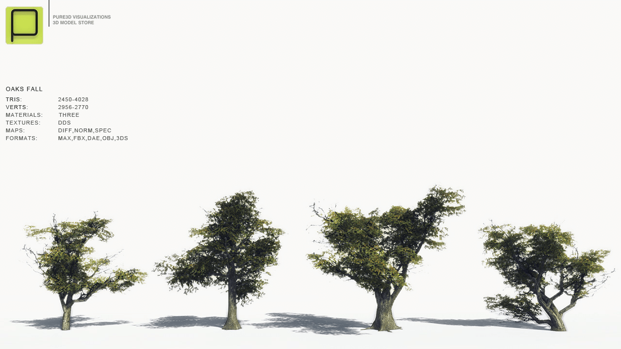 27 Mixed Vegetation Assets For Games Low-poly 3D model_3