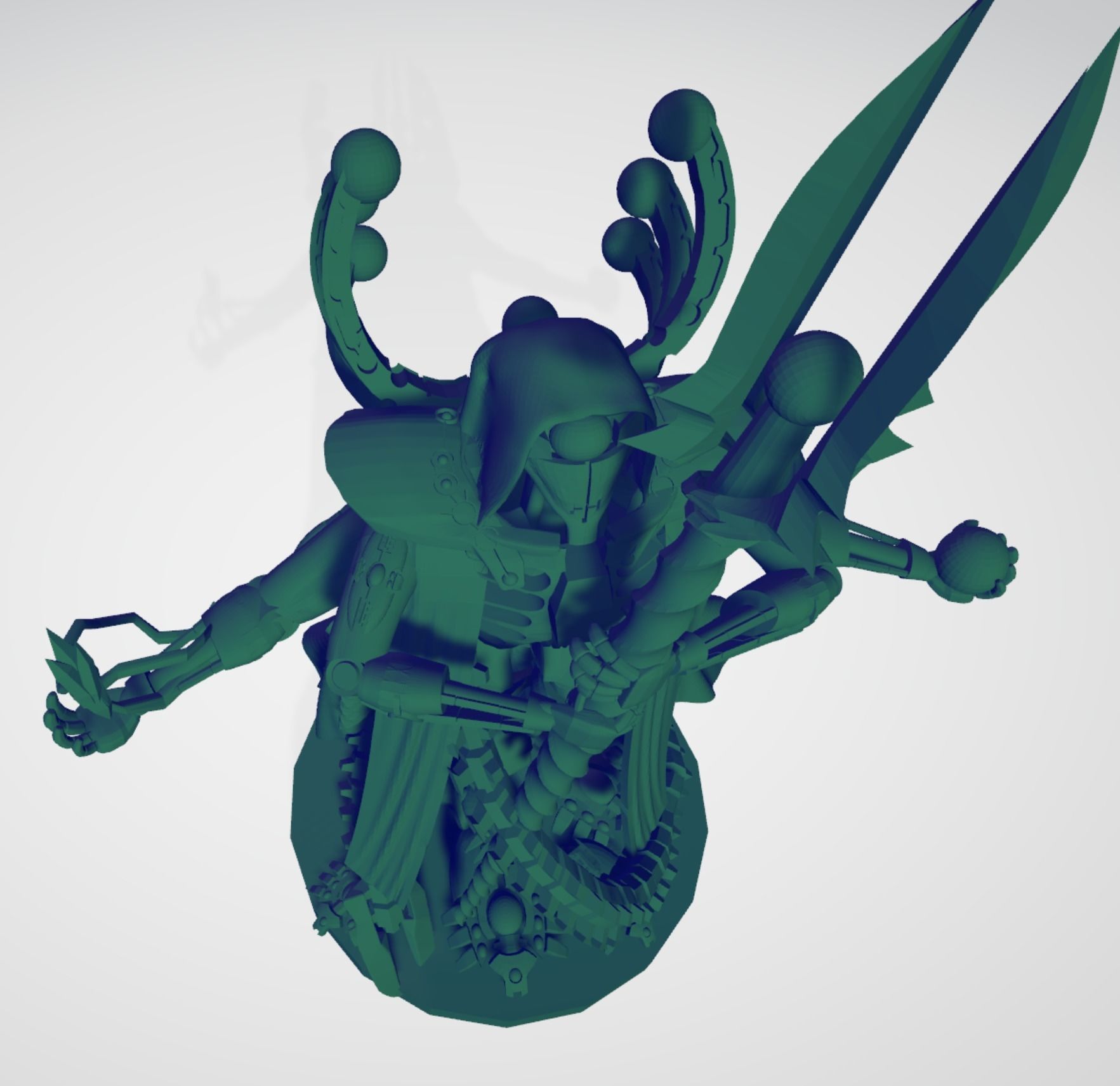 Space robot Technician 3D print model_4