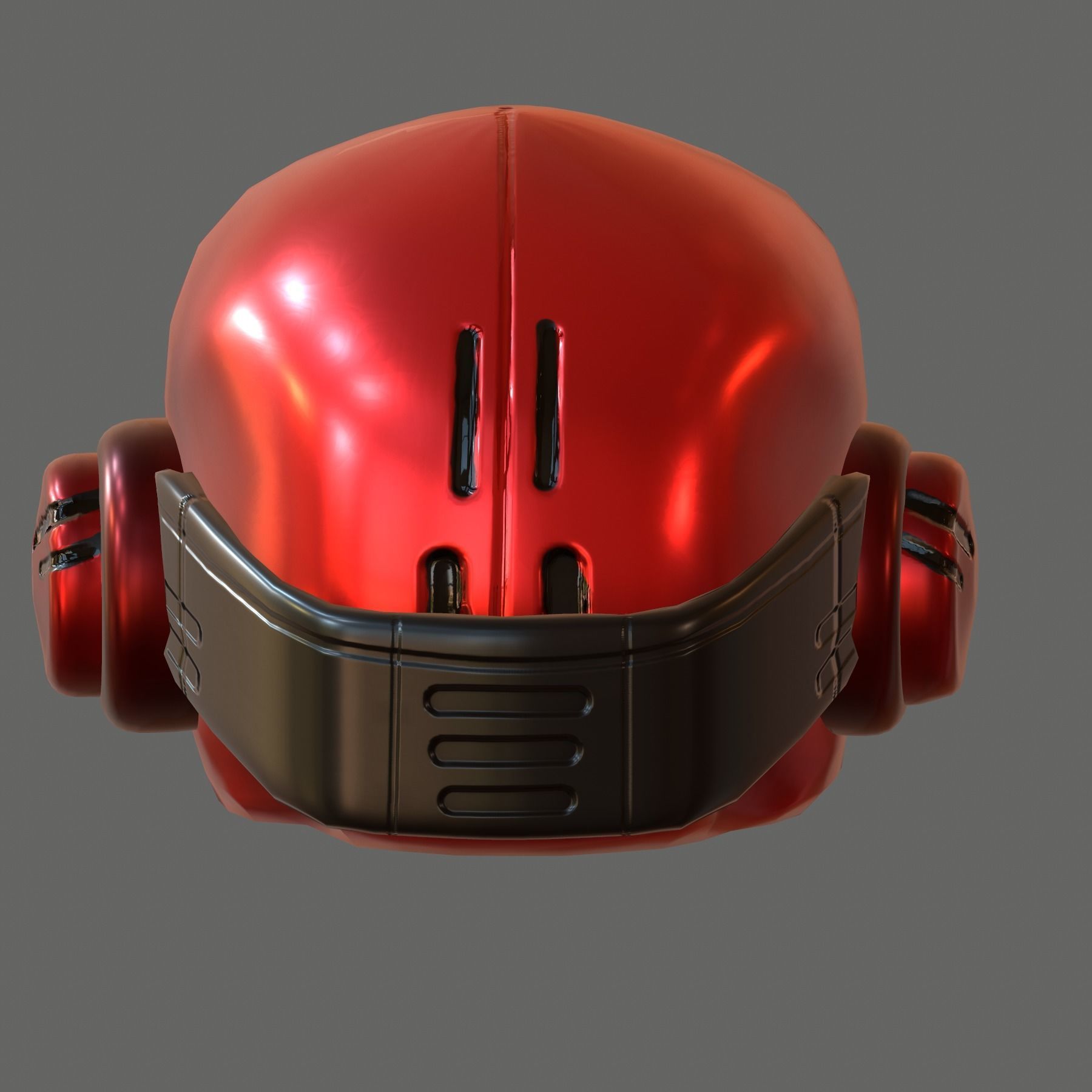 Gas mask helmet 3d model scifi Low-poly Low-poly 3D model_2