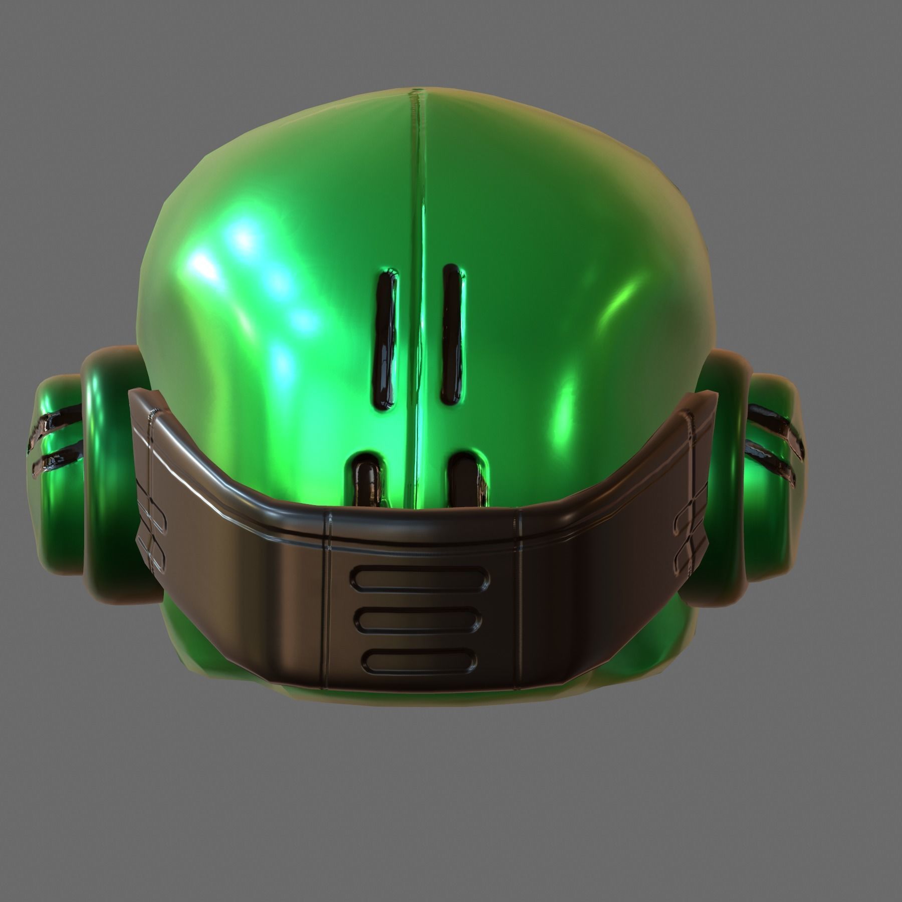 Gas mask helmet 3d model scifi Low-poly Low-poly 3D model_6