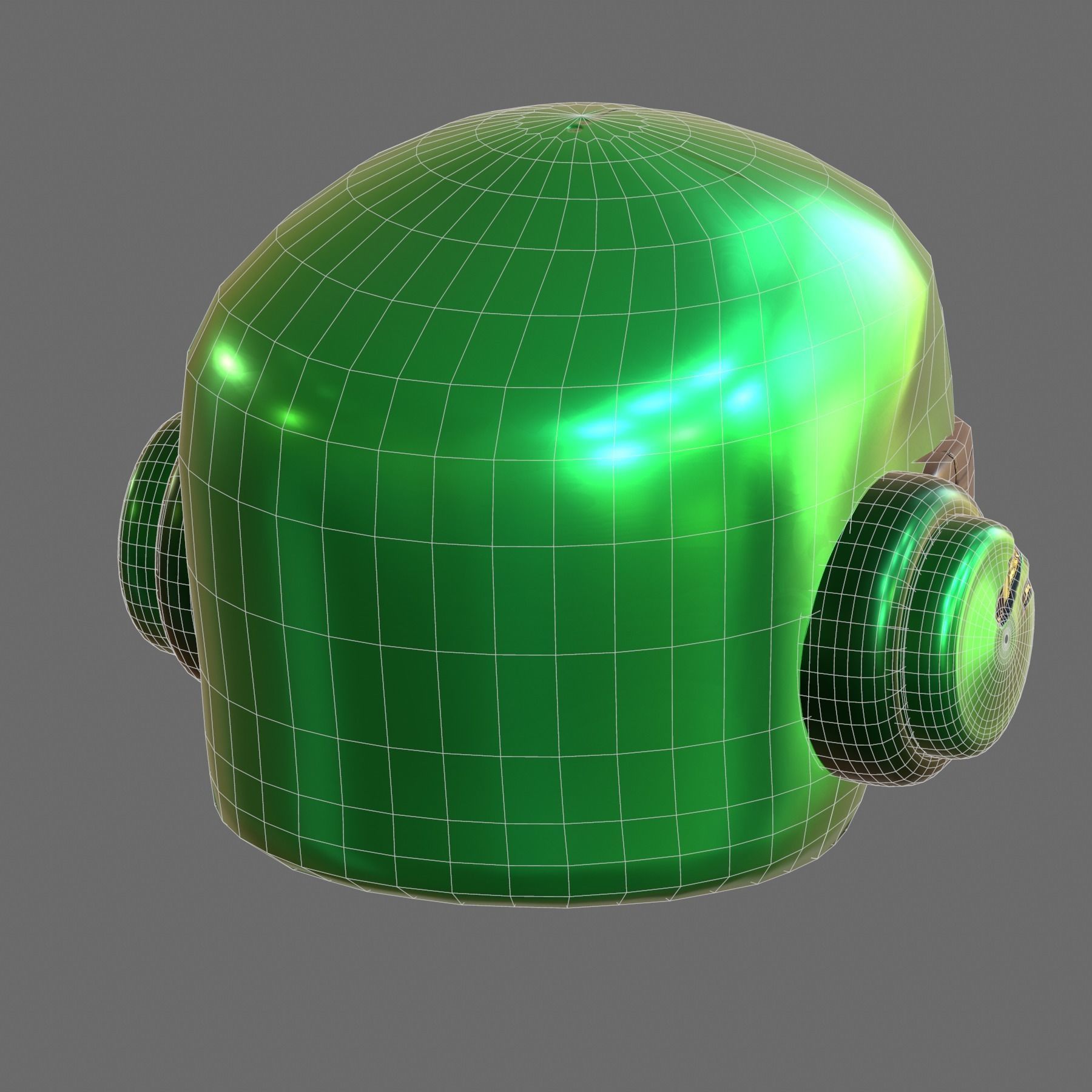 Gas mask helmet 3d model scifi Low-poly Low-poly 3D model_4