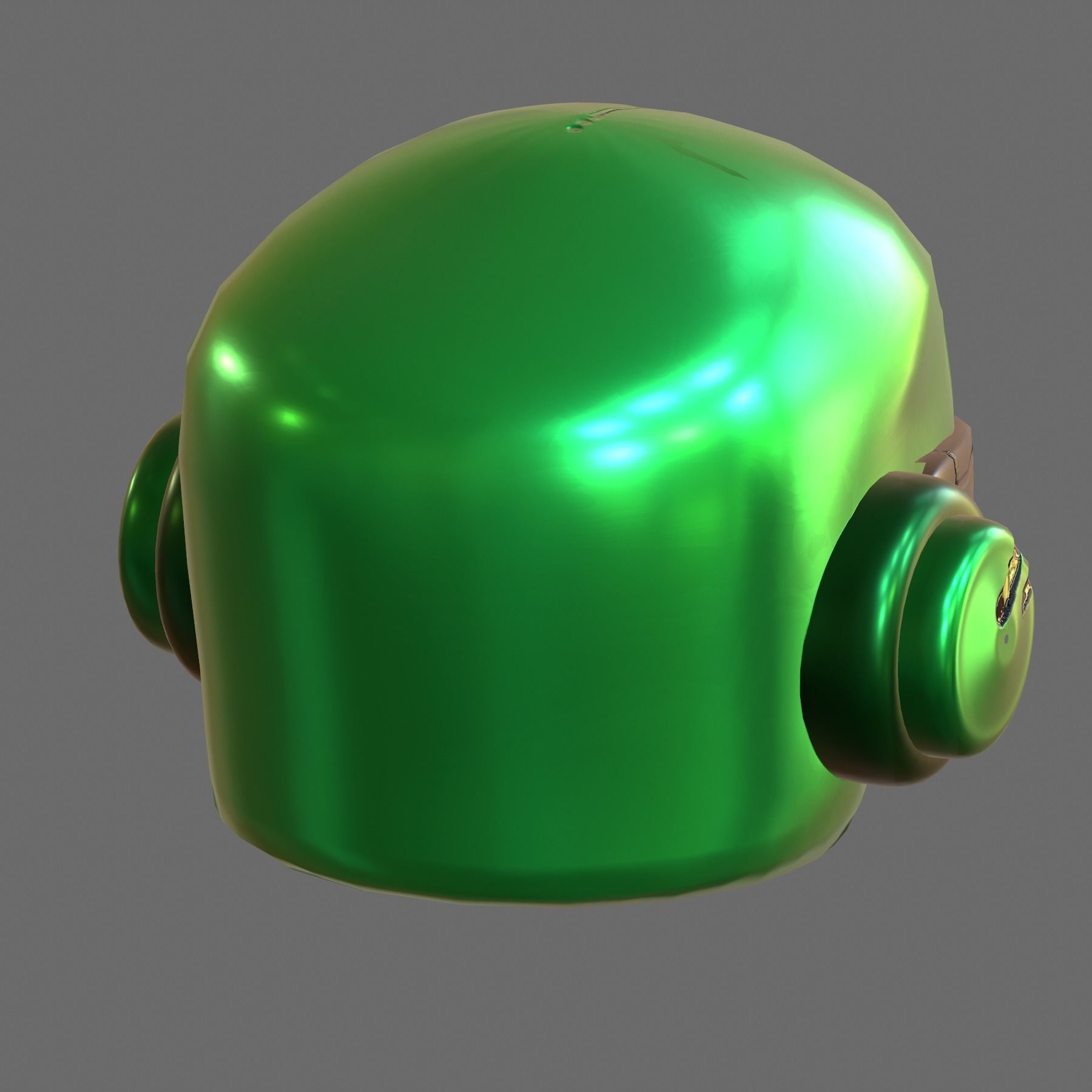 Gas mask helmet 3d model scifi Low-poly Low-poly 3D model_3