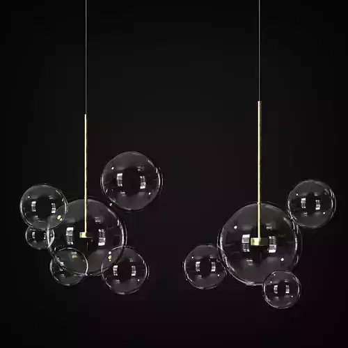Suspension Light Giopato Coombes Bolle 4 Lamp Set