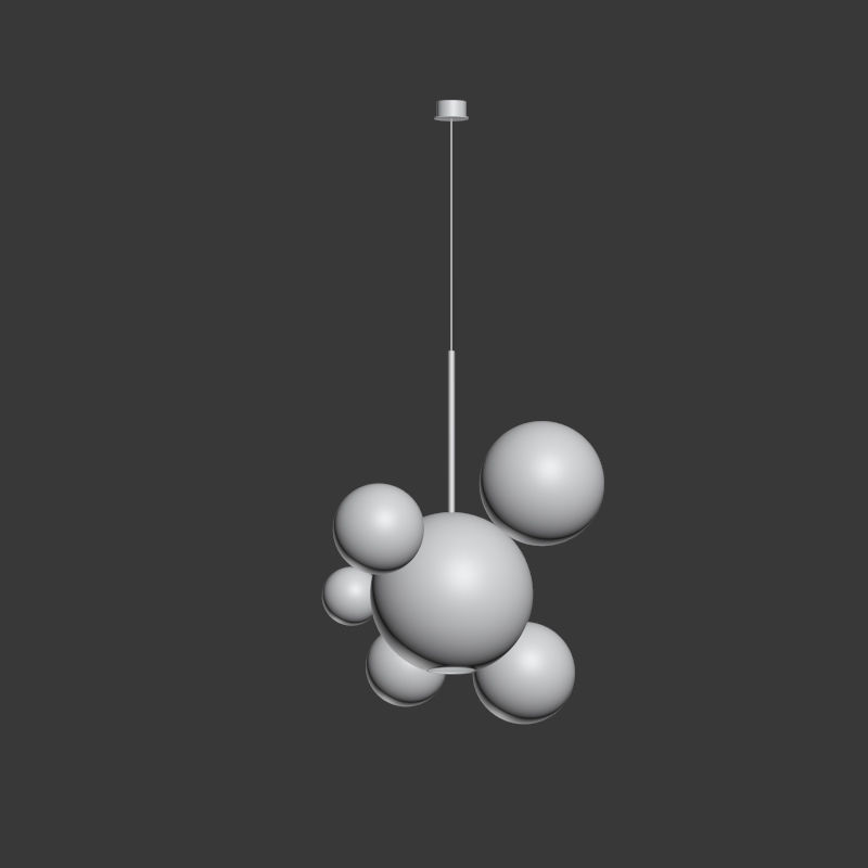 Suspension Light Giopato Coombes Bolle 4 Lamp Set 3D model_2