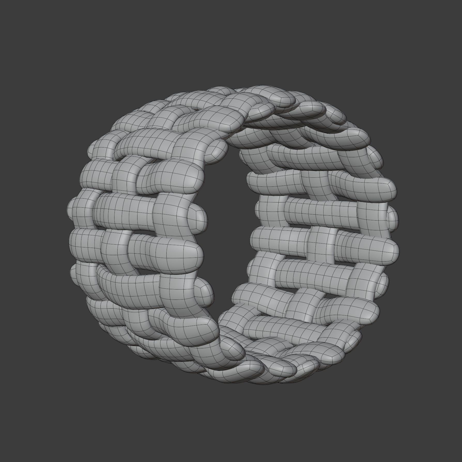 Intrecciato Ring 3D model_8