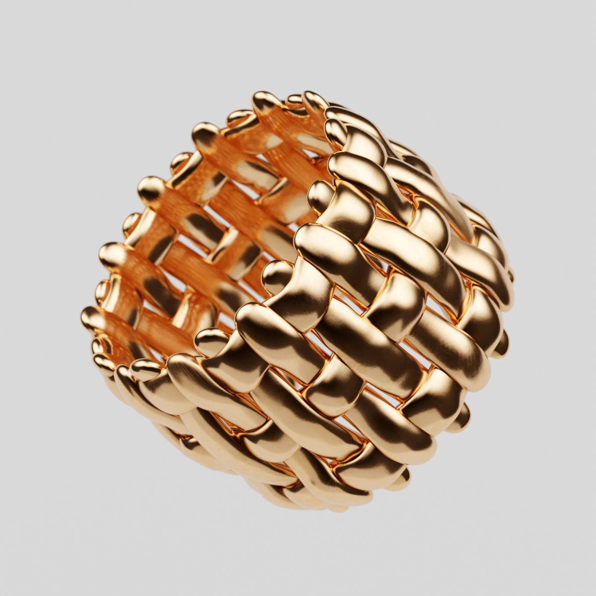 Intrecciato Ring 3D model_3
