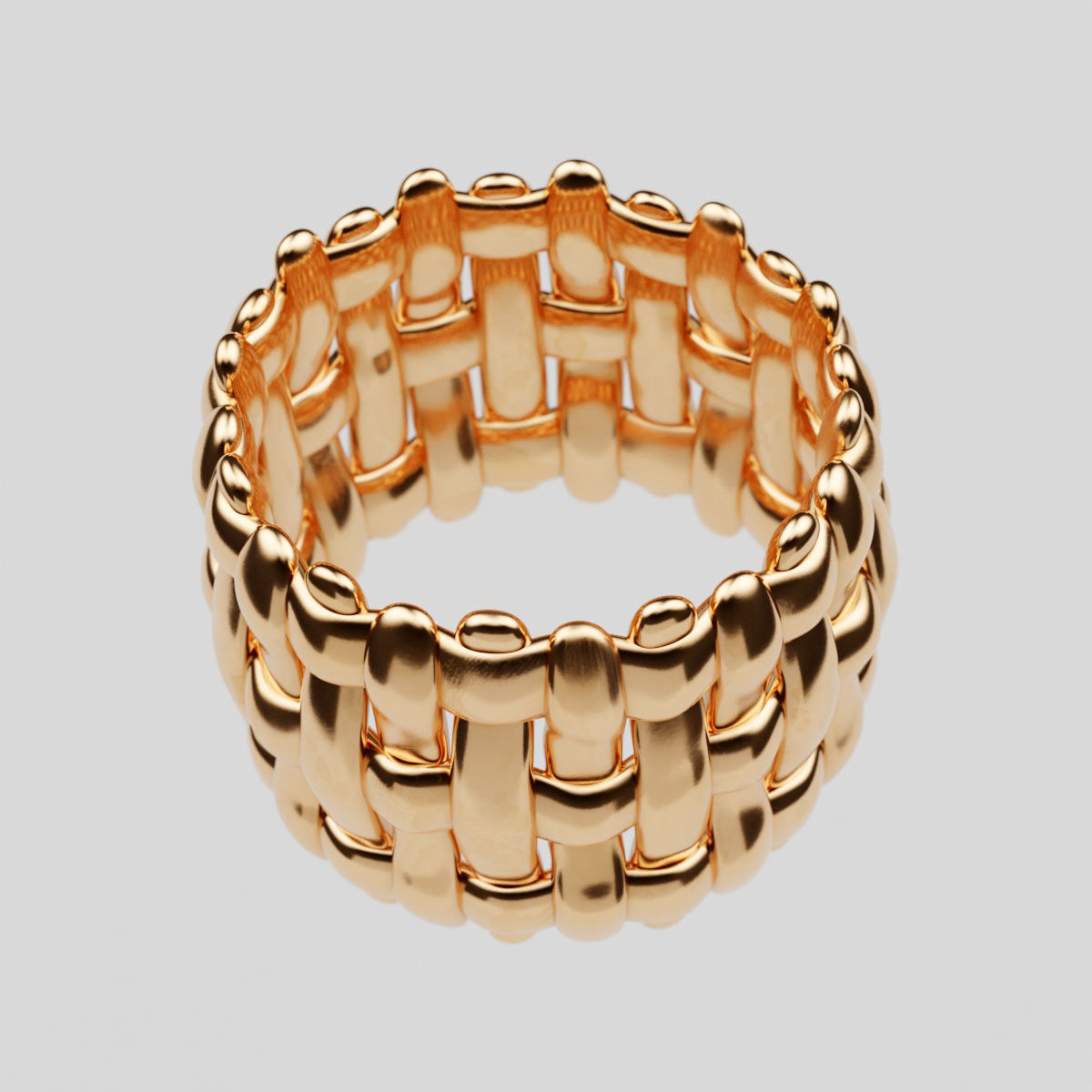Intrecciato Ring 3D model_1