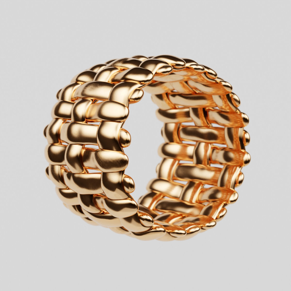 Intrecciato Ring 3D model_7