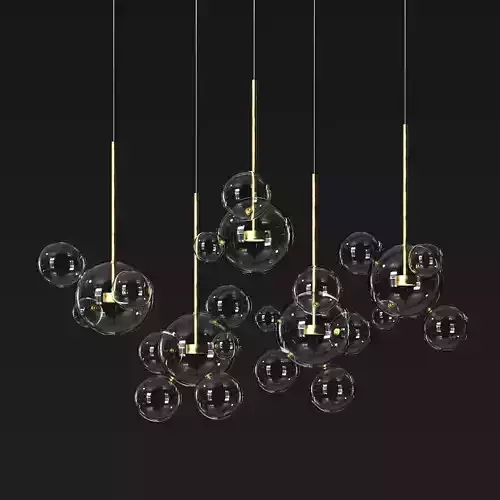 Suspension light Giopato Coombes Bolle Zigzag Chandelier