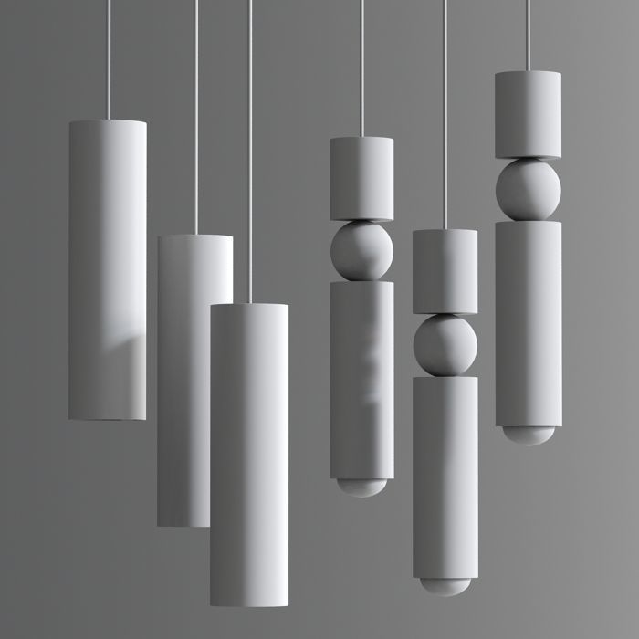 Nano Tube Suspension Light 3D model_2