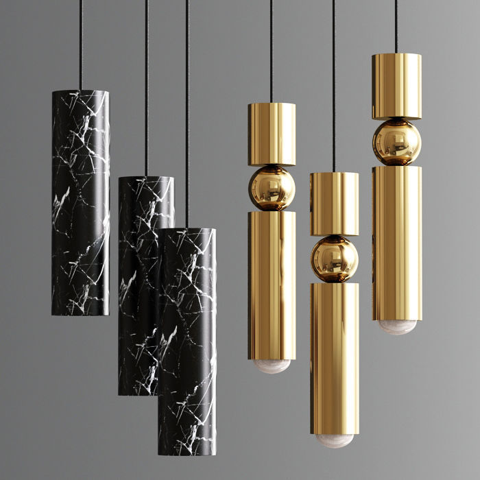 Nano Tube Suspension Light 3D model_1