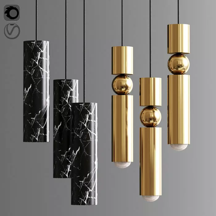 Nano Tube Suspension Light 3D model_0