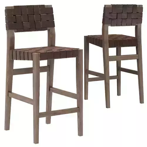 Restoration Hardware Vero Leather Stool