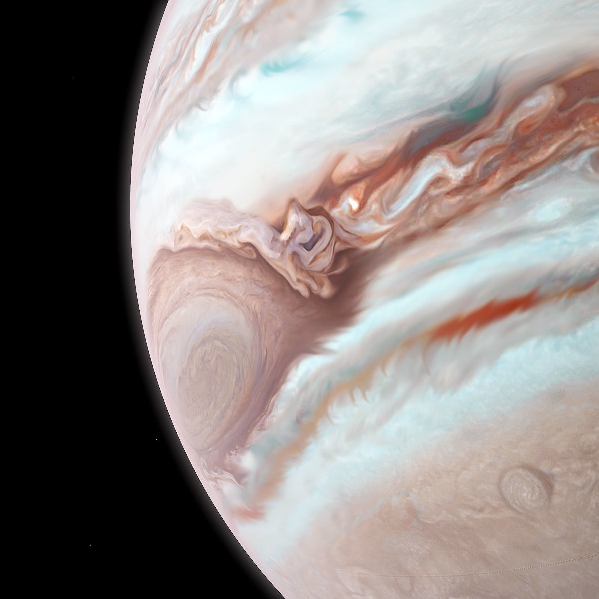 Gas Giant Planet with Moon - Alien Planet 8k Low-poly 3D model_7