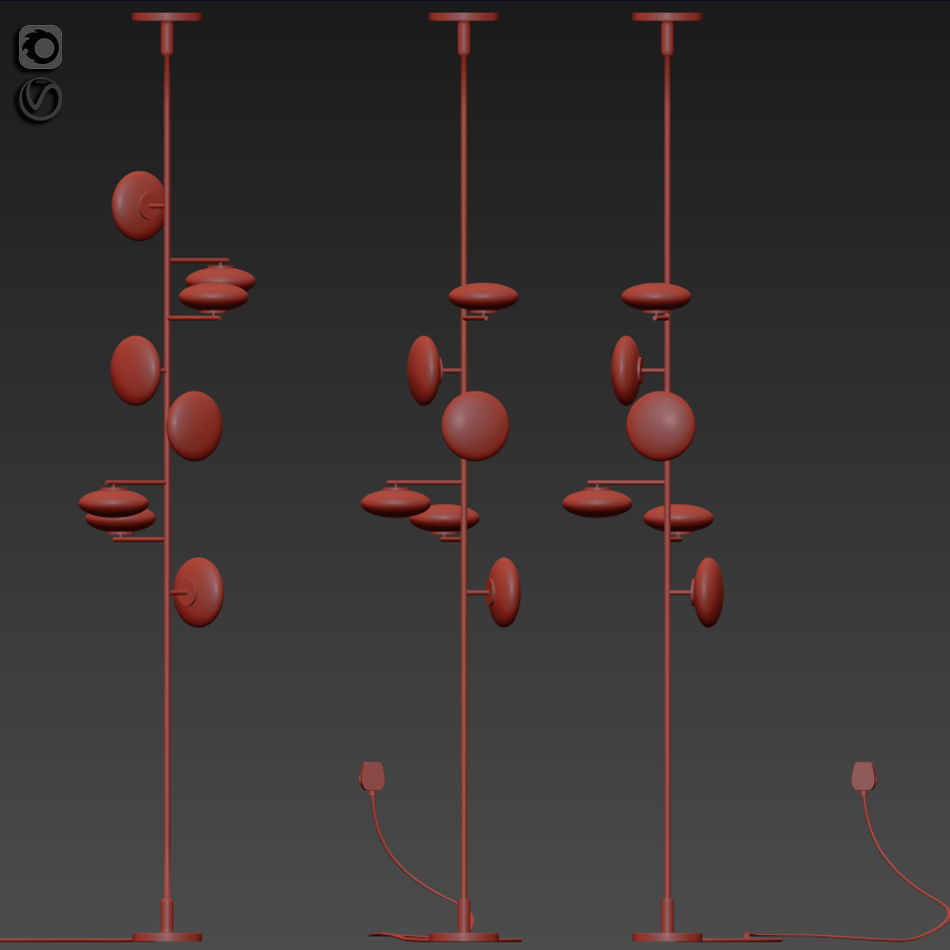 Mami Floor Lamp 3D model_2