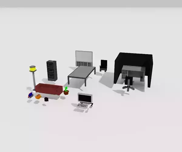 VOXEL Office Pack - Premium 3D Models