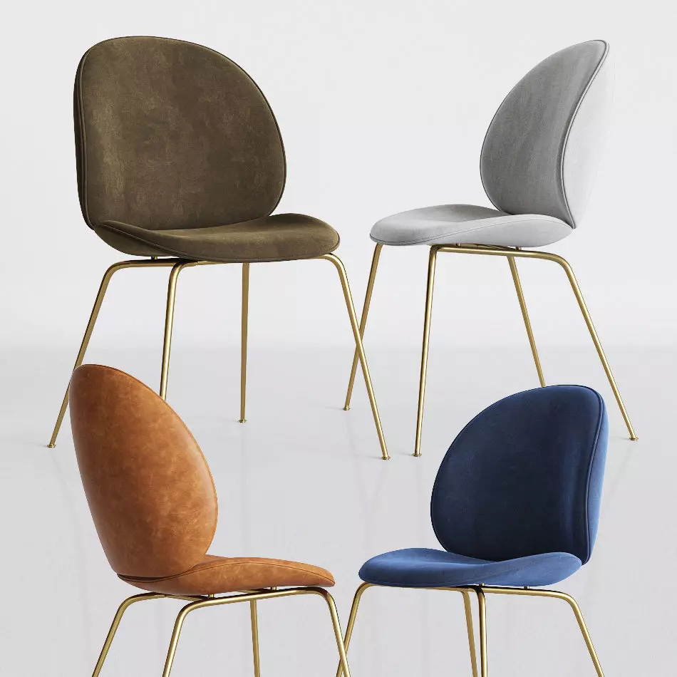 Gubi Beetle Dinning Chair 3D model_0