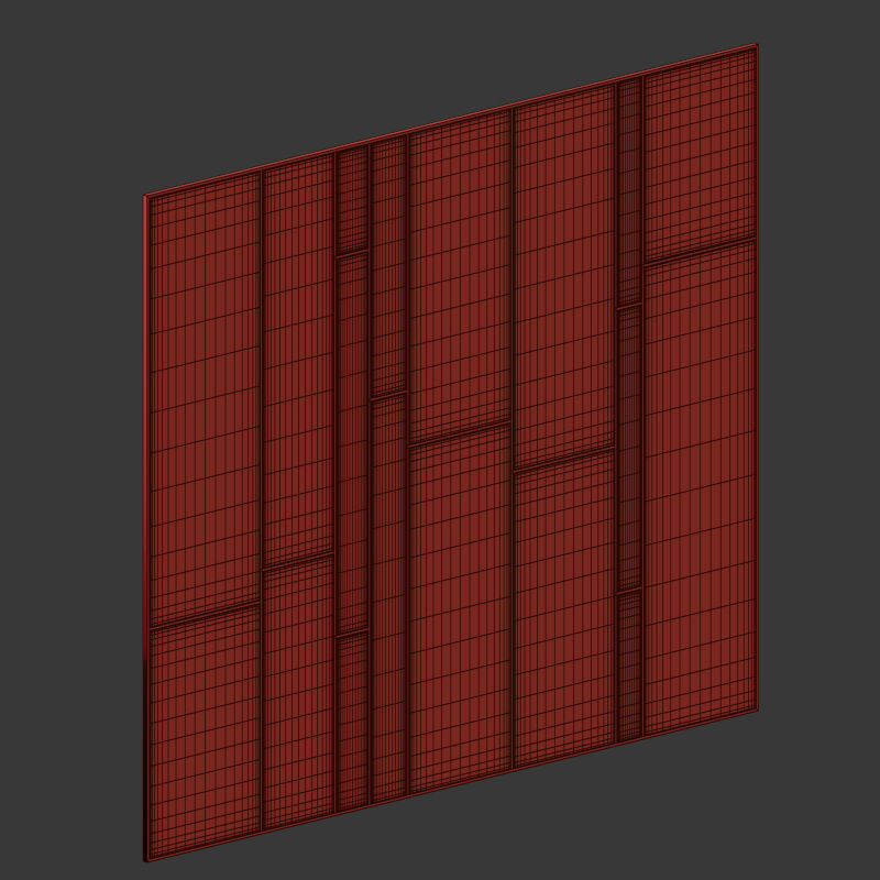 Wall Panel 4 3D model_4