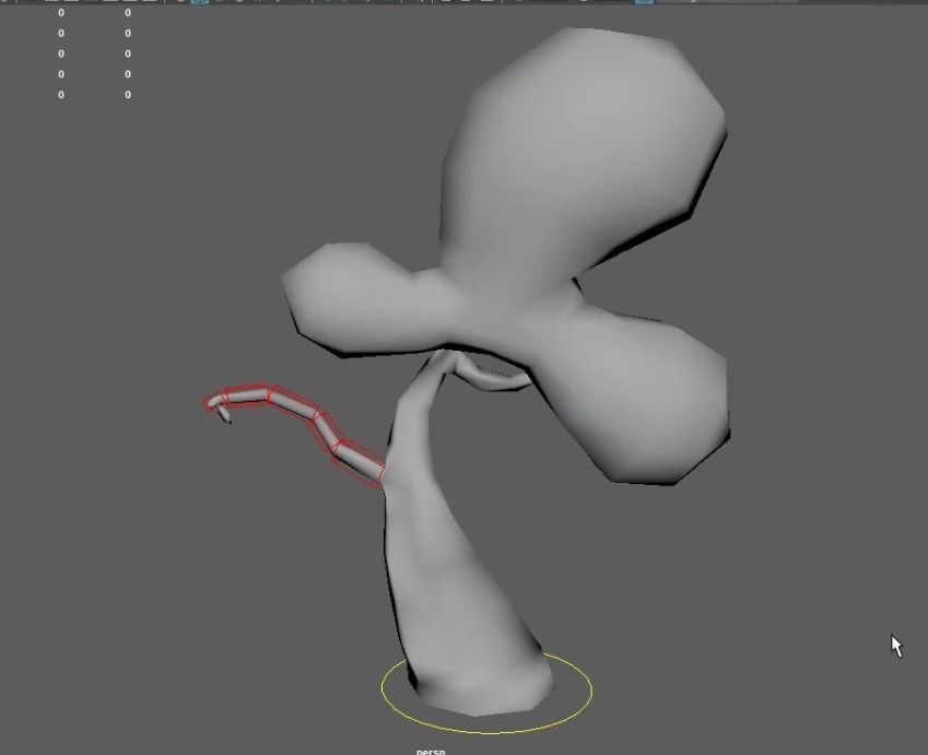 Cartoon tree 3D model_2