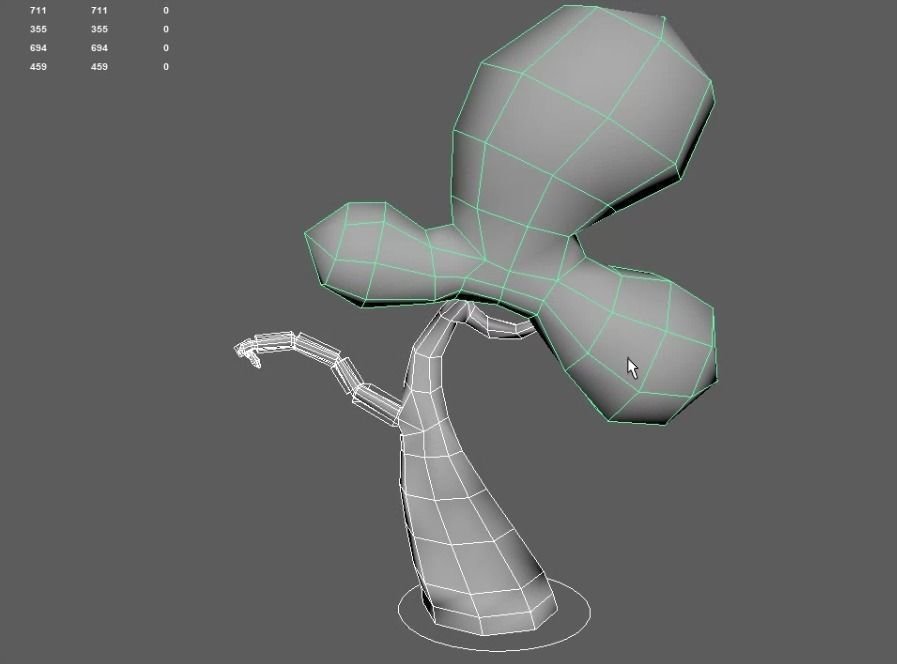 Cartoon tree 3D model_1