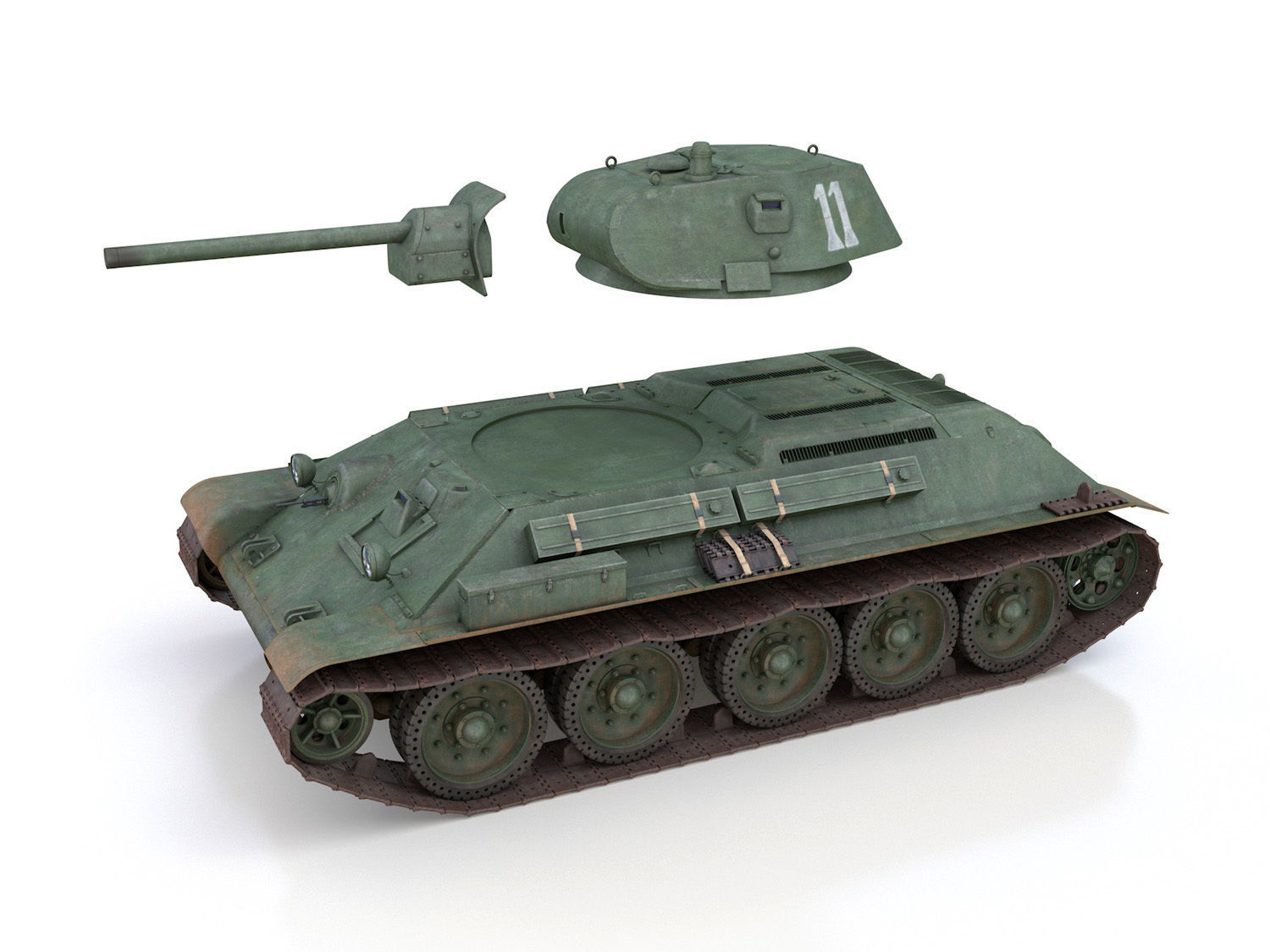 T-34-76 - Model 1941 -Soviet medium tank - 11 3D model_9