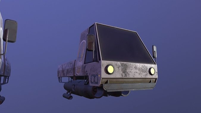 Concept Sci Fi Car With 2 Texture Low-poly 3D model 3