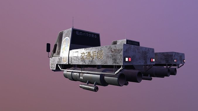 Concept Sci Fi Car With 2 Texture Low-poly 3D model 2