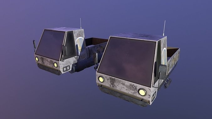 Concept Sci Fi Car With 2 Texture Low-poly 3D model 6