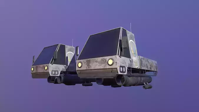 Concept Sci Fi Car With 2 Texture Low-poly 3D model