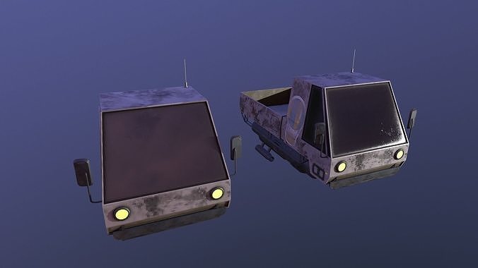 Concept Sci Fi Car With 2 Texture Low-poly 3D model 7