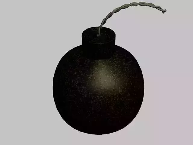bomb ball Low-poly 3D model