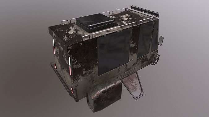 Cartoon Sci Fi Car With 2 Texture Low-poly 3D model 3