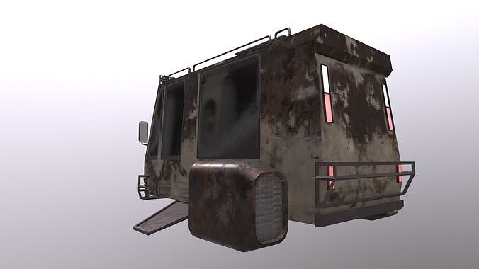 Cartoon Sci Fi Car With 2 Texture Low-poly 3D model 6