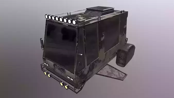 Cartoon Sci Fi Car With 2 Texture Low-poly 3D model