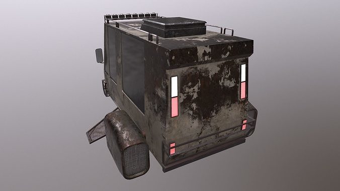 Cartoon Sci Fi Car With 2 Texture Low-poly 3D model 2