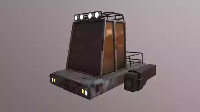 Cartoon Cyberpunk Car With 2 Texture Low-poly 3D model